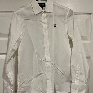 Ralph Lauren Boys Size 18 White Long Sleeve Dress Shirt